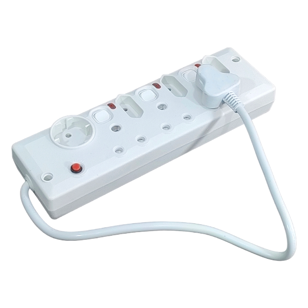 Seven Way Multi Plug + Switches | Lippy's Stationary